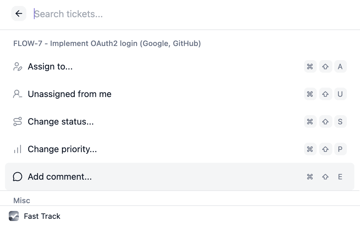 Command Palette Interface